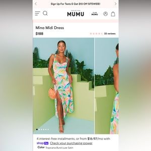 Mina Midi Dress- Show Me Your Mumu- Size Medium
